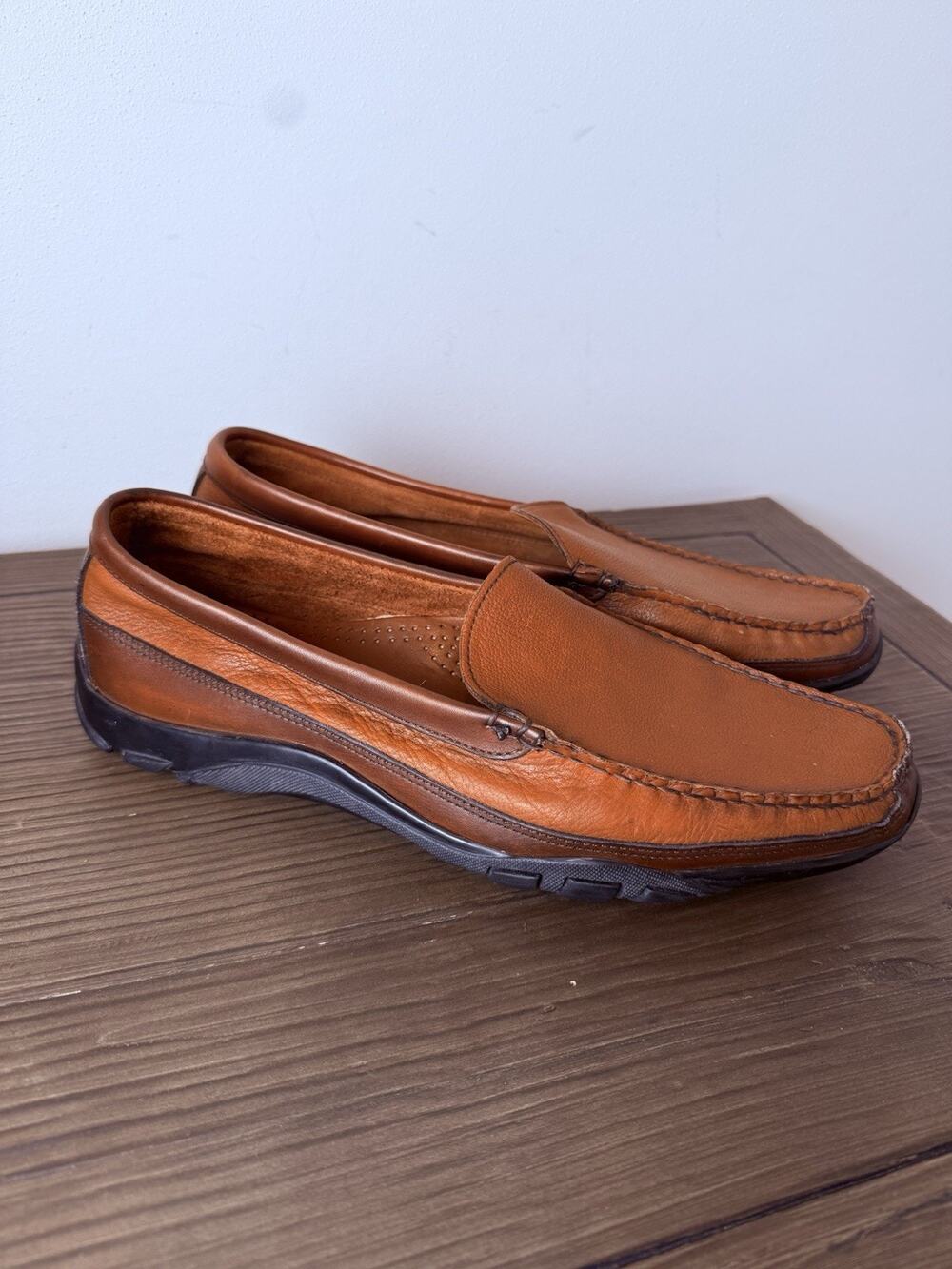 Allen Edmonds Boulder Loafers Slip On Shoes Mens Sz 11 E Brown Leather